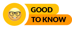 Nerd icon with Good to know written next to it. 